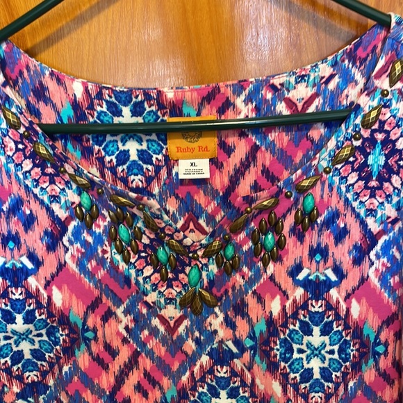 Ruby Rd 3/4 length top - Picture 2 of 4